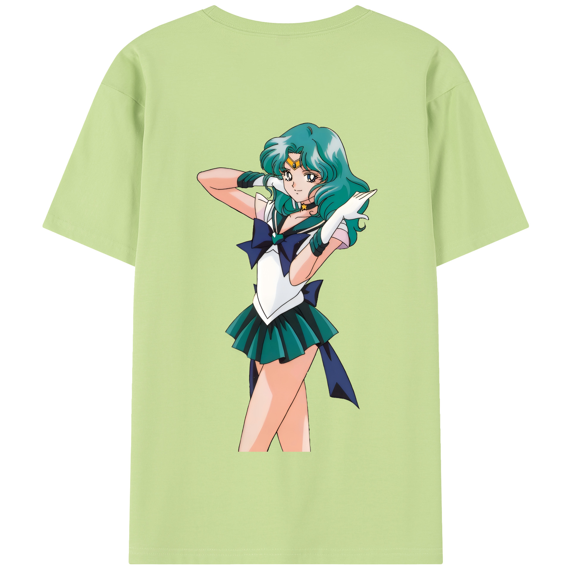 （画像用） 美少女戦士セーラームーン 海王 みちる（かいおう みちる） Sailor Moon Kaiou Michiru 綿100％半袖Tシャツ（背面プリント）